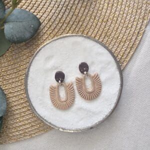 Gwen - Oorbellen met zachte bruintinten (mat of glitter)