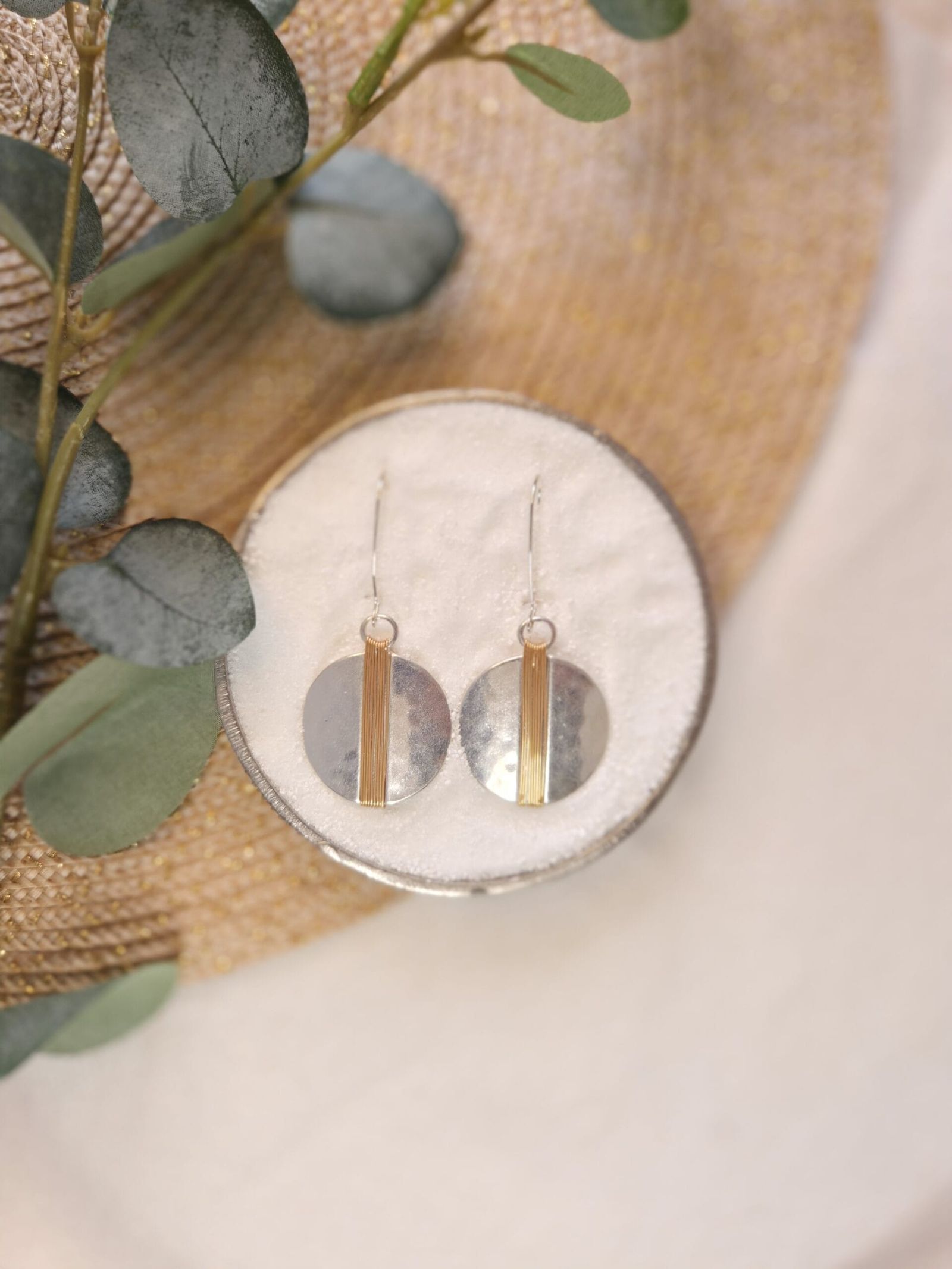 Holly - Ronde oorbellen met goud en zilver (2 varianten)