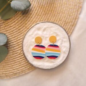 Jilian - Kleurrijke ronde oorbellen