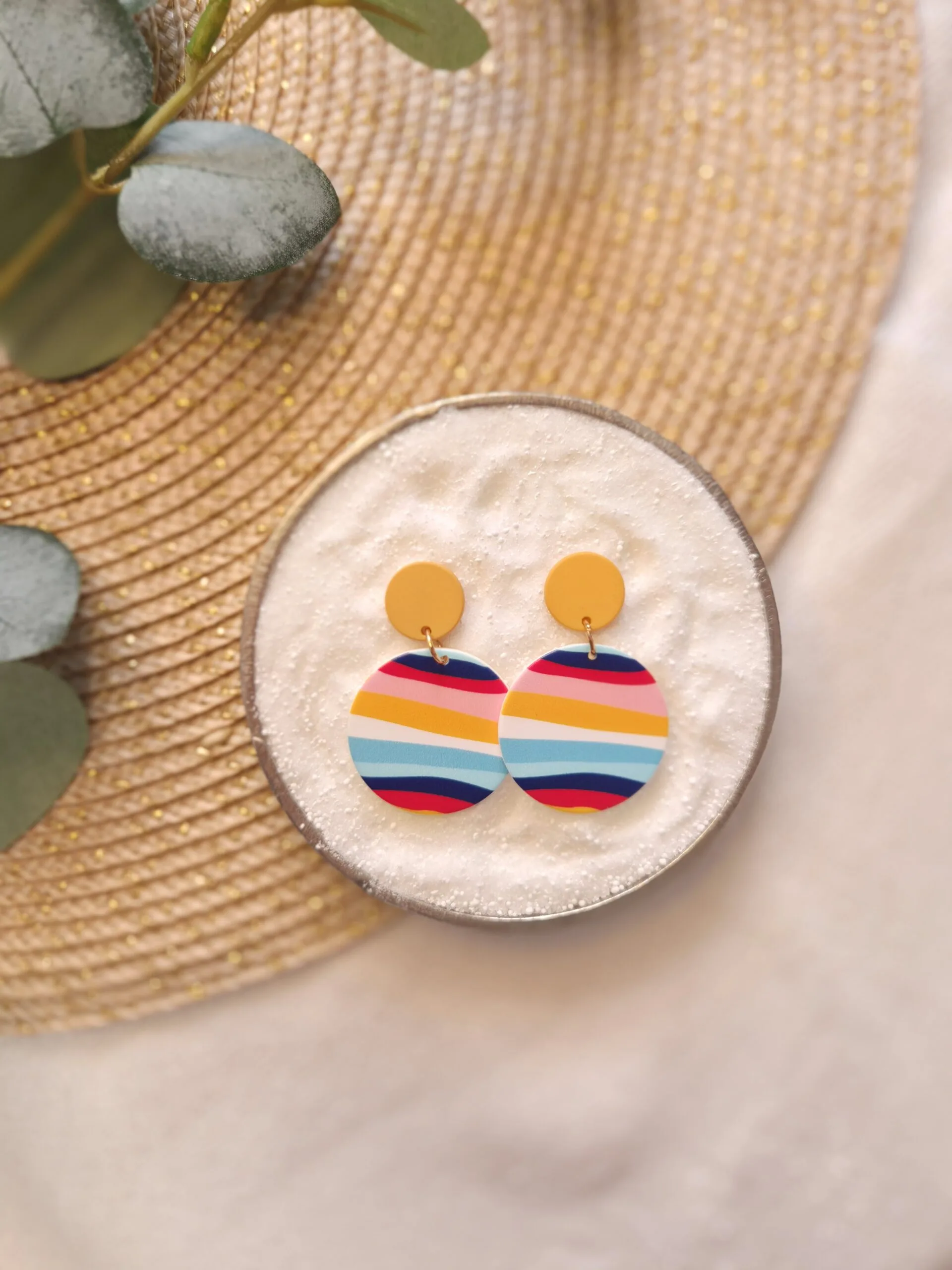 Jilian - Kleurrijke ronde oorbellen