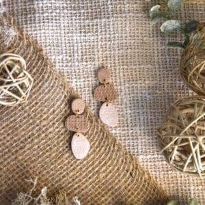 Olivia - elgante oorbellen in natuurlijke tinten