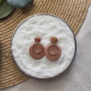 Ruby - Roze ronde oorbellen